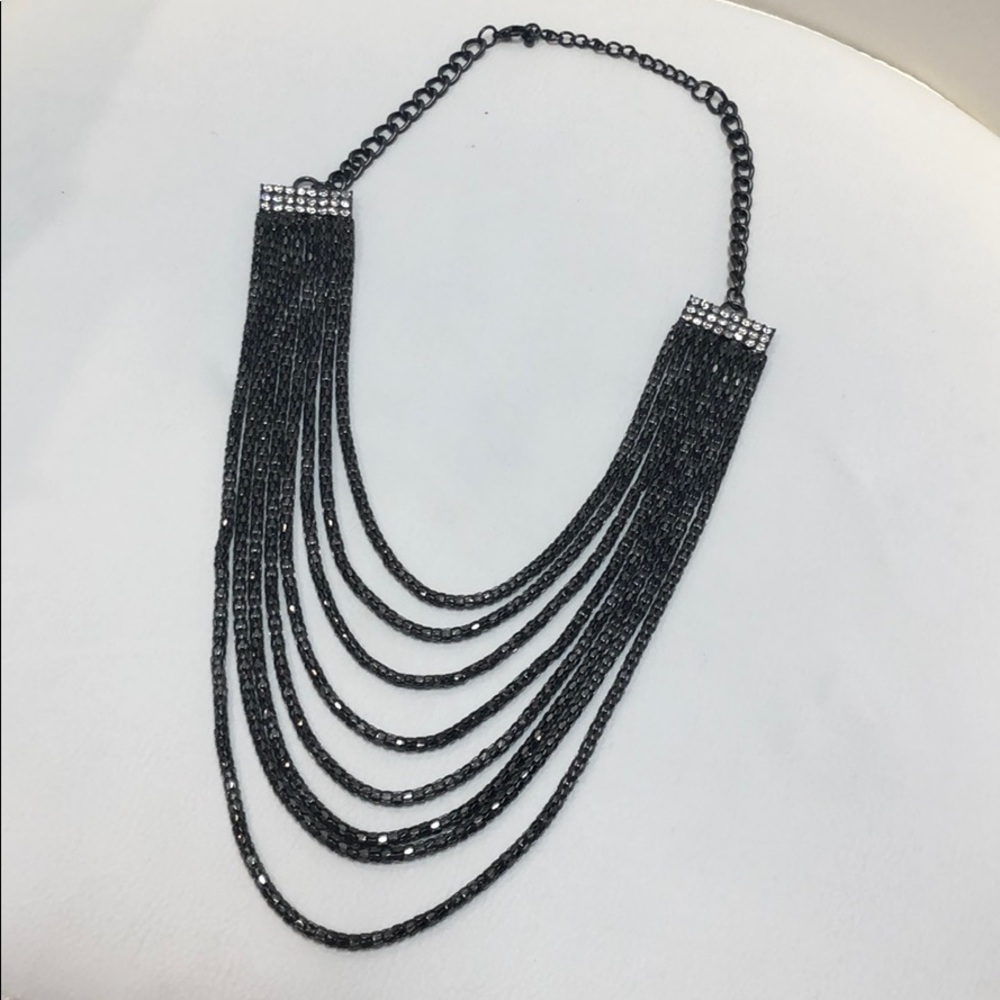 Metallic layered necklace